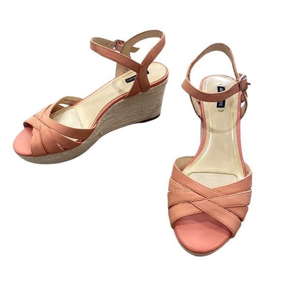 Alex Marie Shoes - Alex Marie Pink Coral Espadrilles Wedge Sandals Size 7